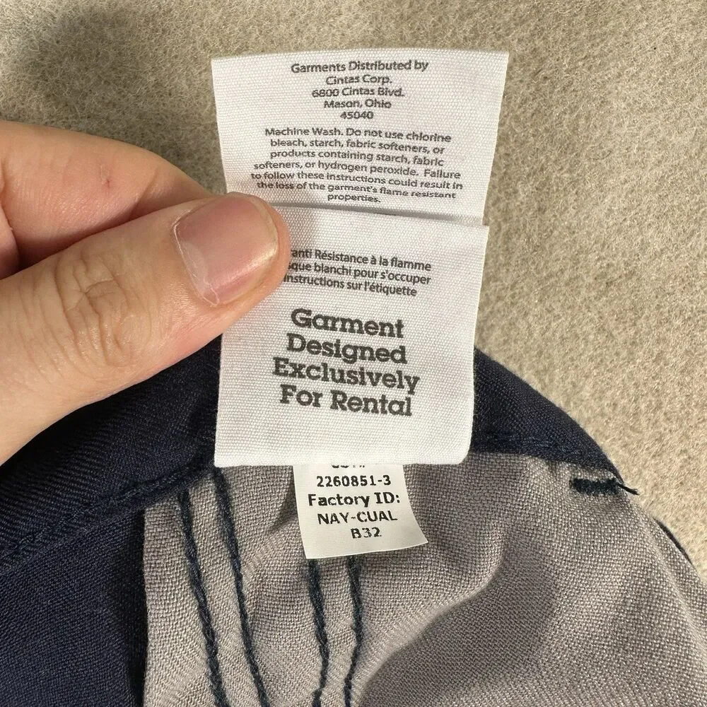 Carhartt FR Pants Navy Flame Resistant Workwear NFPA 2112 CAT 2 Men’s 44x30